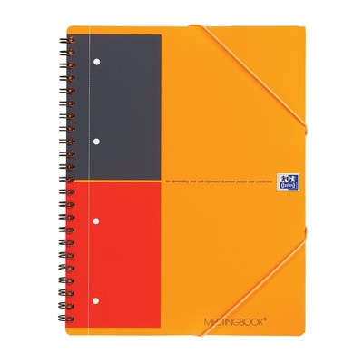 Бизнес-тетрадь OXFORD MEETINGBOOK A4+ 80л лин.папка 3кл, сп, пл.обл.100104296