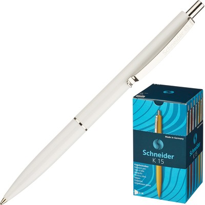 Ручка шариковая SCHNEIDER K15 корпус белый/стержень синий 0,5мм Германия
