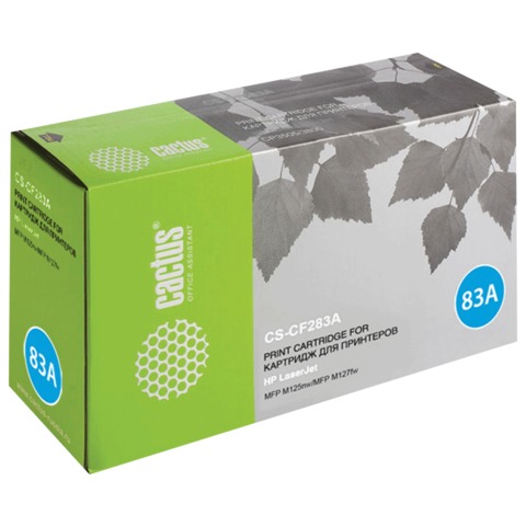 Картридж лазерный HP (CF283A) LaserJet Pro M125/M201/M127/M225, черный, ресурс 1500 стр., Cactus совместимый, CS-CF283A