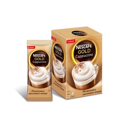 Кофе Nescafe Gold Capuccino раств. порционный 8шт/уп.