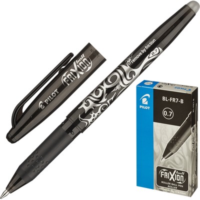 Ручка гелевая PILOT BL-FR7 Frixion резин.манжет черный 0,35мм Япония