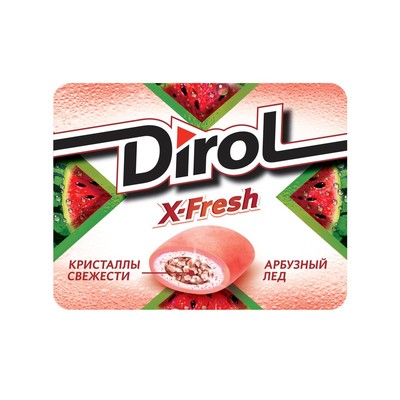 Жевательная резинка DIROL X-Fresh Арбузный лед 16 г