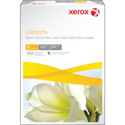 Бумага для цв.лазер.печ. XEROX COLOTECH PLUS (А4,220г,170CIE%) пачка 250л.