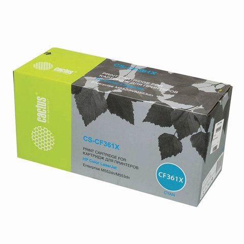 Картридж лазерный HP (CF361X) LaserJet Pro M552dn/M553dn/M553n, голубой, ресурс 9500 стр., Cactus, совместимый, CS-CF361X