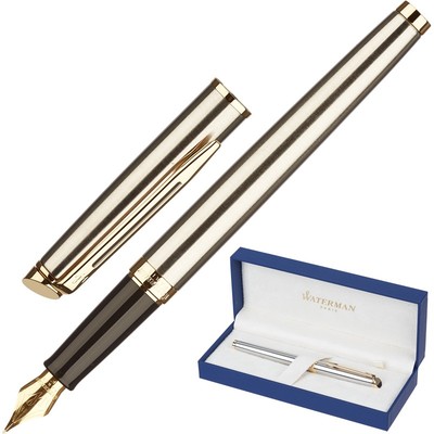 Ручка перьевая WATERMAN HEMISPHERE GT S0920310, сталь, cиний ст, 0,5мм