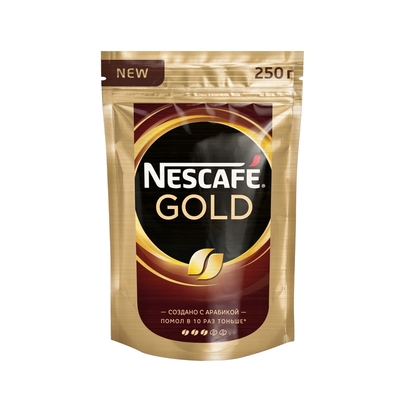 Кофе Nescafe Gold растворимый, пакет 250 г