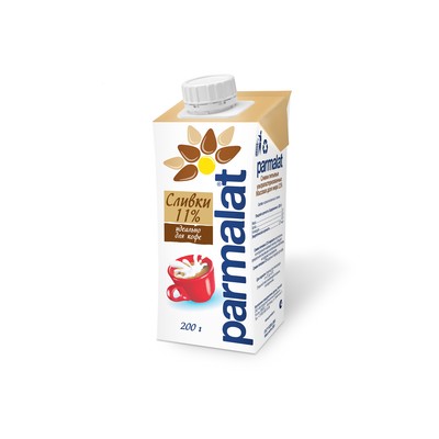 Сливки ультрапастеризованные Parmalat 11% 0,2л