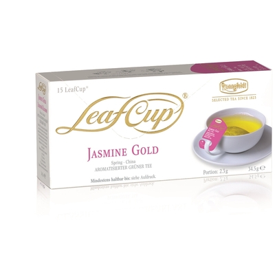 Чай Ronnefeldt Leaf Cup Jasmine Gold зелен., 15пакx2,3гр/уп