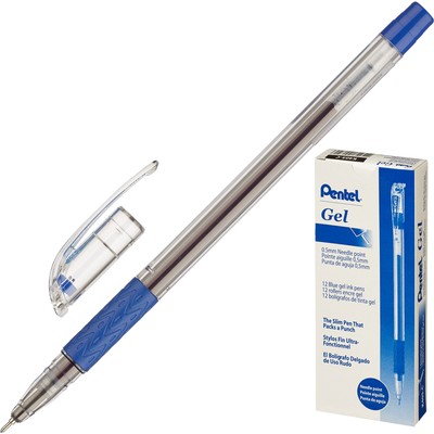 Ручка гелевая PENTEL K405С 0,25мм рез.манж.синий ст. Япония