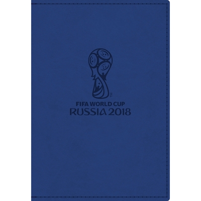 Ежедневник недатированный синий, А5, 176л, ЧМ ПО ФУТБОЛУ 2018 Эмблема 049329