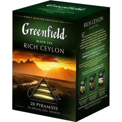 Чай Greenfield Rich Ceylon черн. пирамидки фольгир. 20 пак/уп 0898-08