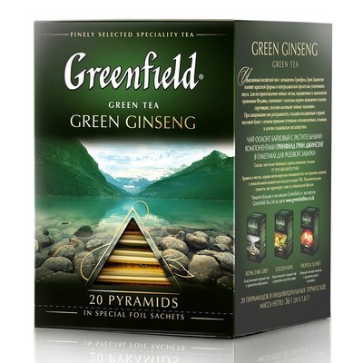 Чай Greenfield Green Ginseng зеленый фольгир. 20пак/уп 1156-08