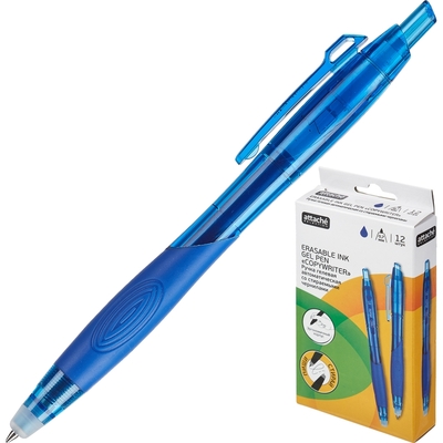 Ручка гелевая Attache Selection стираемая, синий, EGP1608