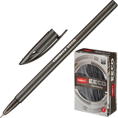 Ручка шариковая Unimax EECO 0,7мм, черн, неавтомат.