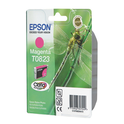 Картридж струйный Epson T0823 C13T11234A10 пурп. для R270/290/RX590