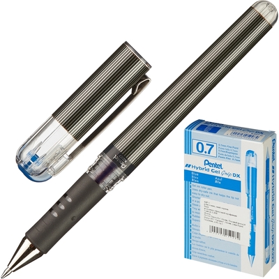 Ручка гелевая Pentel Hybrid gel Grip DX, синий, 0,7мм, К227-С
