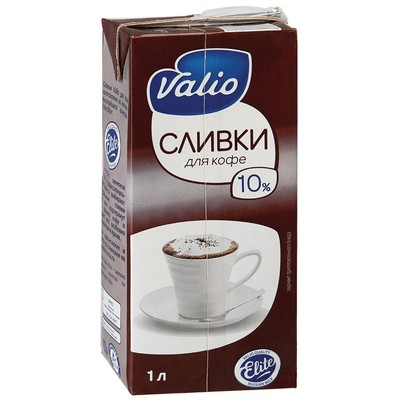 Сливки д/кофе Valio 10% 1000мл.шт.