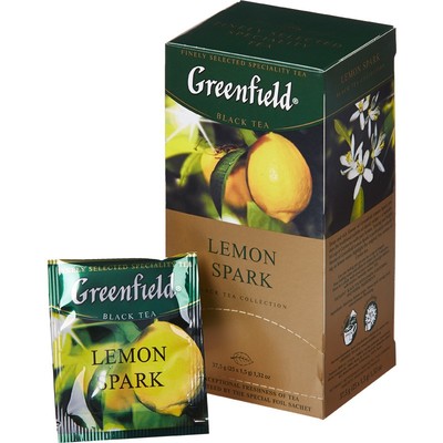 Чай Greenfield Lemon Spark черный фольгир.25пак/уп 0711-10