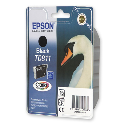 Картридж струйный Epson T0811 C13T11114A10 чер. пов.емк. для R270