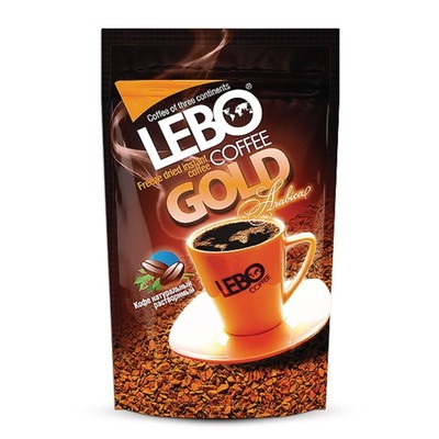 Кофе растворимый LEBO GOLD 100г пакет