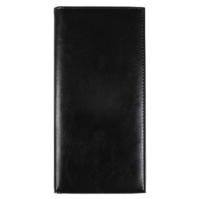 Папка для счета Infolio,110х230 мм,тв. с поролоном,карман,иск кожа,черный