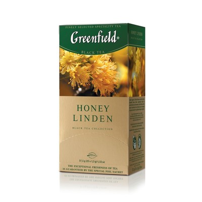 Чай Greenfield Honey Linden черный с добавками 25пакx1,5г 119-10