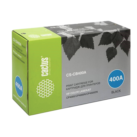 Картридж лазерный HP (CB400A) ColorLaserJet CP4005, черный, ресурс 7500 стр., Cactus, совместимый, CS-CB400AR