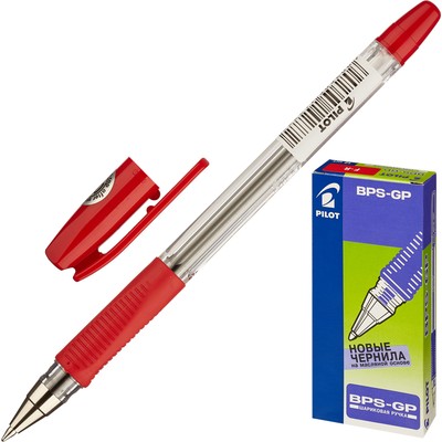Ручка шариковая PILOT BPS-GP-F резин.манжет. красный 0,32мм Япония