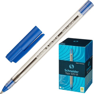 Ручка шариковая SCHNEIDER Tops 505 М однораз. 0,5 мм синий, Германия
