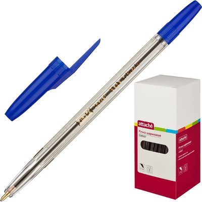 Ручка шариковая Attache Corvet синяя, 0,7мм