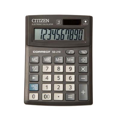 Калькулятор настольный CITIZEN Correct SD-210/CMB1001BK, 10 разр, черн.