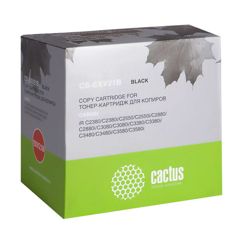 Тонер Canon (C-EXV21B) iR C2380/2880/3080/3380/3580, черный, ресурс 26000 стр., Cactus, совместимый, CS-EXV21B