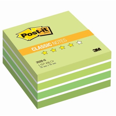 Блок-кубик Post-it куб 2028-G 76x76 зеленая пастель 450л.