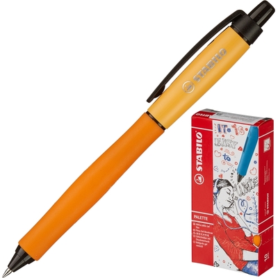 Ручка гелевая STABILO PALETTE XF автомат.268/3-41-4 оранж.корп.,0,35мм,син