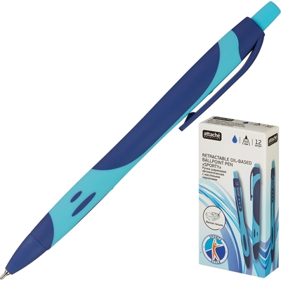 Ручка шариковая Attache Selection Sporty Color Zone голуб.корп,синий 0,5мм