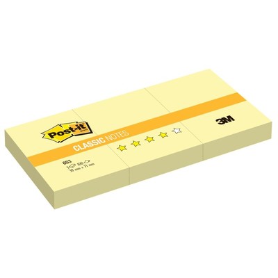 Блок-кубик Post-it 653 38х51 желтая 3бл.х100л