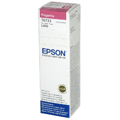 Контейнер с чернилами Epson T6733 C13T67334A пурп. для L800