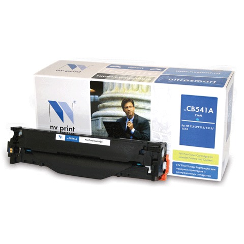 Картридж лазерный HP (CB541A) LaserJet CP1215/1515/CM1312, голубой, ресурс 1400 страниц, NV Print, совместимый
