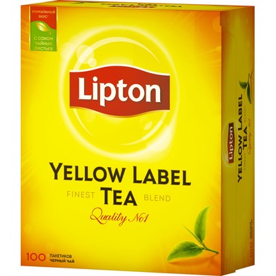 Чай Lipton Yellow Label черн. 100 пакx2гр/уп