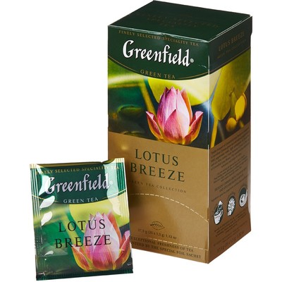 Чай Greenfield Lotus Breeze зеленый фольгир.25пак/уп 0470-10