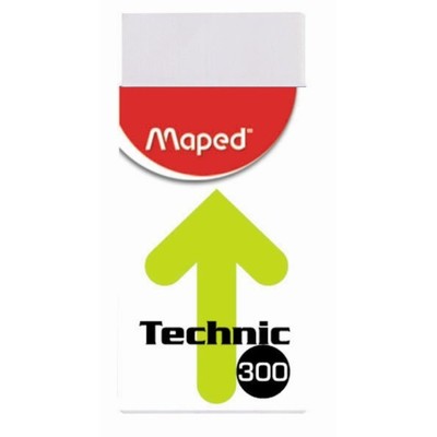 Ластик Maped Technic mini, винил, прямоугольный,карт.держ., белый, 40х18х13