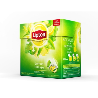 Чай Lipton Green Lemon Melissa зеленый пирамидки 20пак/уп