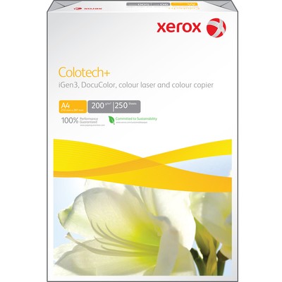 Бумага для цв.лазер.печ. XEROX COLOTECH PLUS (А4,200г,170CIE%) пачка 250л.