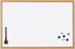 Белая настенная магнитно-маркерная доска Magnetoplan, 99х59 см, в деревянной раме