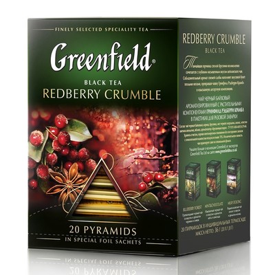 Чай Greenfield Redberry Crumble черный фольгир. 20пак/уп 1134-08