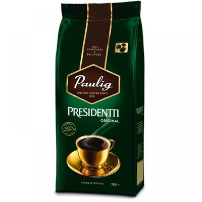 Кофе Paulig Presidentti Orig в зернах 250 г.