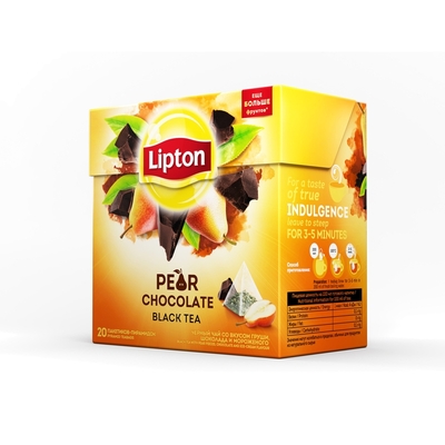 Чай Lipton Pear Chocolat черный, 20 пакетиков