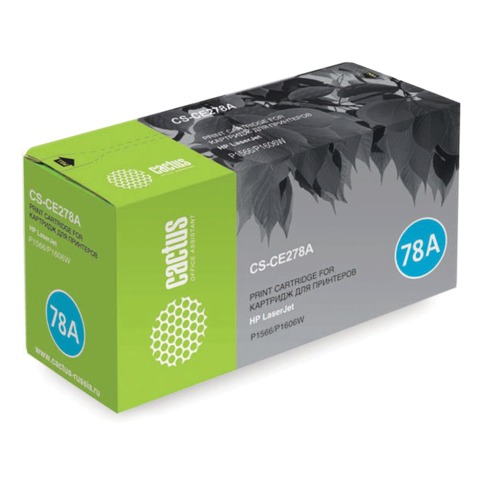 Картридж лазерный HP (CE278A) LaserJet P1566/1606DN, ресурс 2100 стр., Cactus совместимый, CS-CE278AS