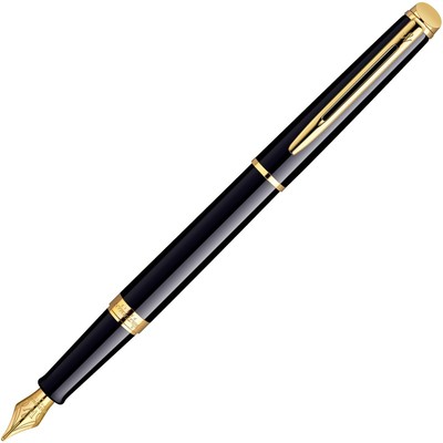 Ручка перьевая WATERMAN HEMISPHERE  S0920610 черн лак с позол,чернила син