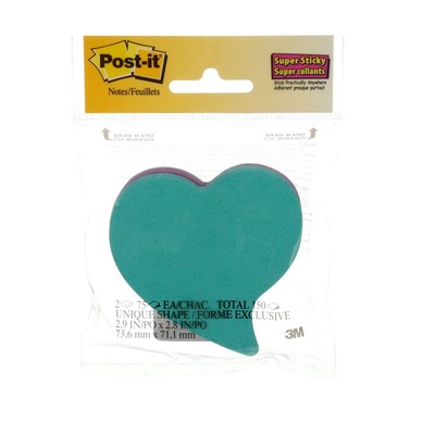 Блок-кубик Post-it Super Sticky куб фигурный 7350-HRT Сердце 2х75л